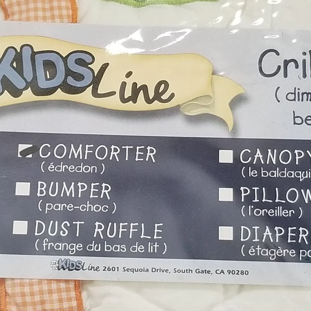 RARE KIDSLINE CLASSIC ALPHABET STRIPE BABY NURSERY CRIB COMFORTER QUILT THROW